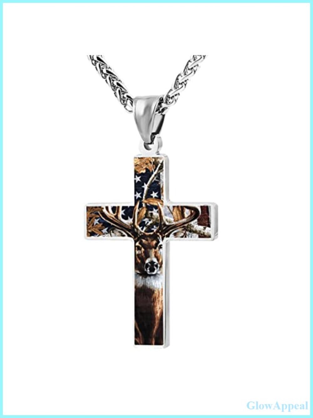 Cross Pendant Necklace 24 Inch Cable Chain Religious Jewelry Gift
